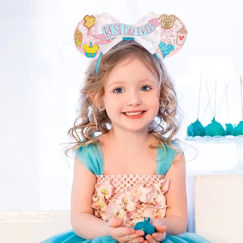 DISNEY “Best Day Ever” Mickey Ears Disney Snacks Headband (NEW & SO CUTE!) - Picture 8 of 9